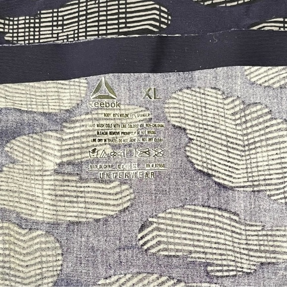 REEBOK Stay Put Bonded Bralette XL Blue Digital Camo Light Impact Sports Bra - Picture 5 of 9